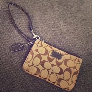 Coach monogram wristlet